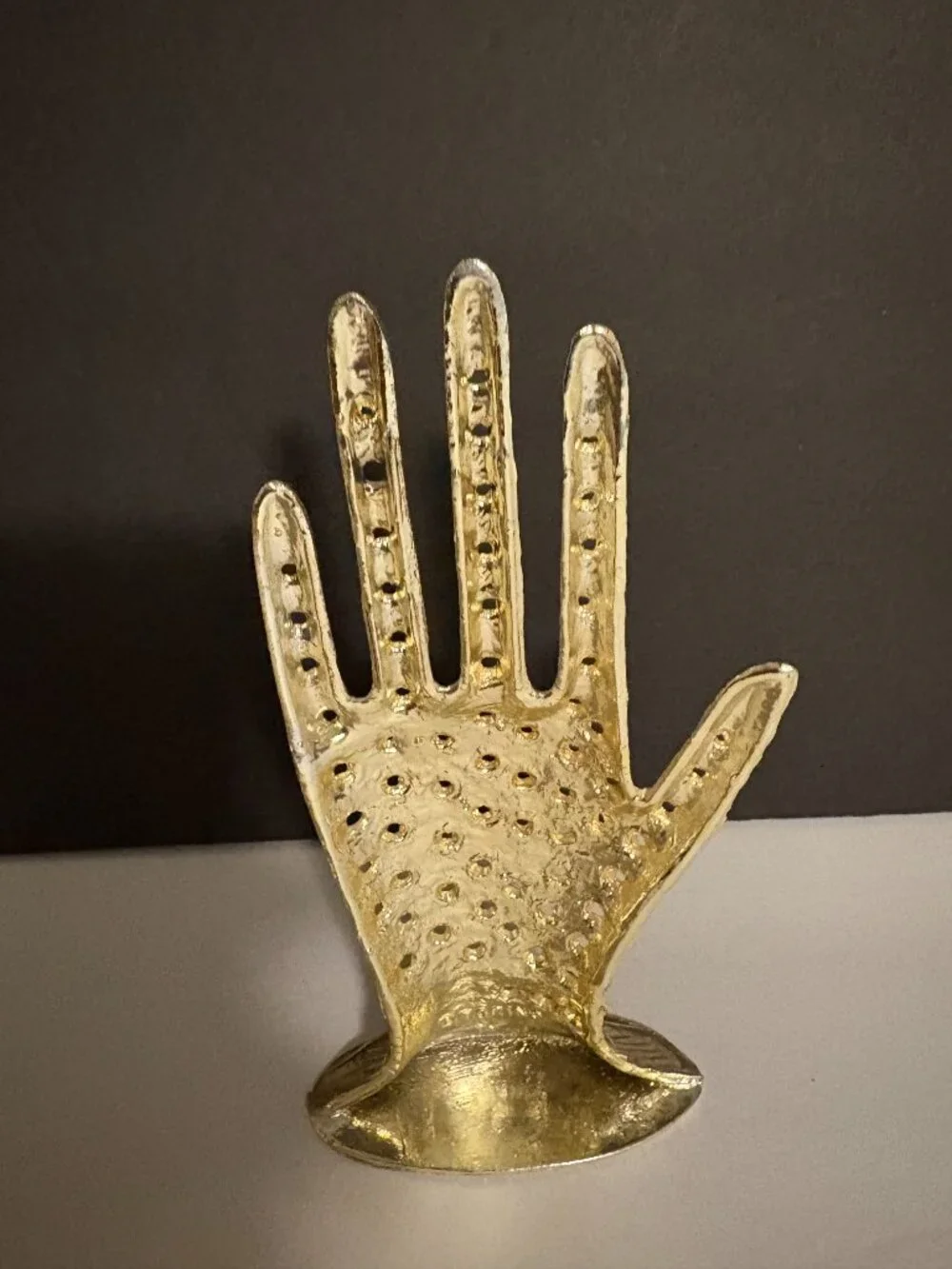 Vintage Torino Brass Hand Earring Holder 6
